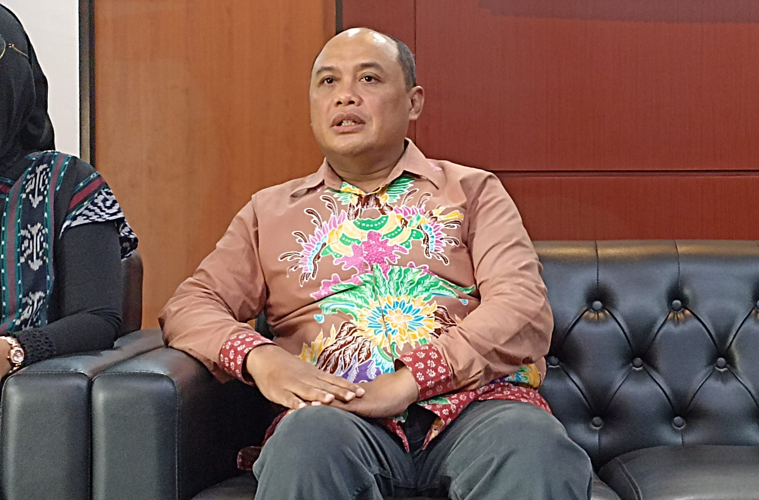 Warek I UNIBA Madura, Budi Suswanto saat memberikan keterangan