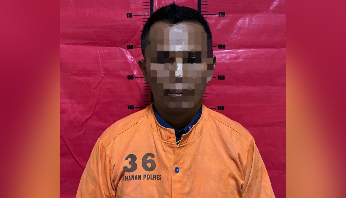 Pelaku pencabulan dan persetubuhan terhadap anak tiri di Sumenep. (Foto: Istimewa)
