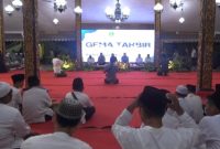 Peserta Takbir Akbar Iduladha 1447 Hijriah mengikuti rangkaian acara di Pendopo Agung Keraton Sumenep, Selasa malam (26/5/2026).