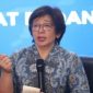 Wakil Kepala sekaligus Juru Bicara Badan Gizi Nasional (BGN), Agustina Arumsari, menyampaikan keterangan terkait penataan operasional Program Makan Bergizi Gratis (MBG) selama masa libur sekolah dalam konferensi pers di Jakarta, Kamis (18/6/2026).
